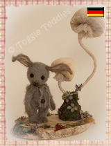 Soft Sculpture - Grey Rabbit lives in Germany - Click the picture to see more of Soft Sculpture - Grey Rabbit!